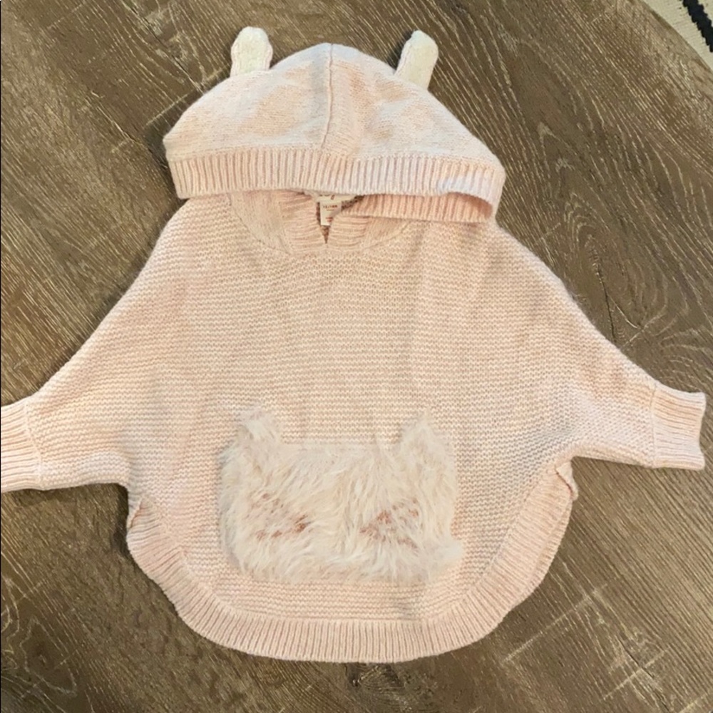 Bunny sweater poncho